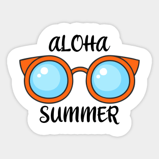 Aloha summer hello summer Sticker